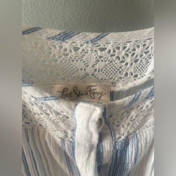 LoveShackFancy Dress M Eve Striped Maxi Prairie Dress $295 - Picture 11 of 15